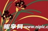 日本传统图案矢量素材85-花卉植物