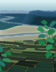 矢量 山水风景