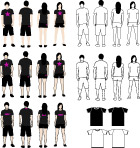 T-Shirt模特矢量