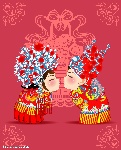 精美Q版结婚失量图