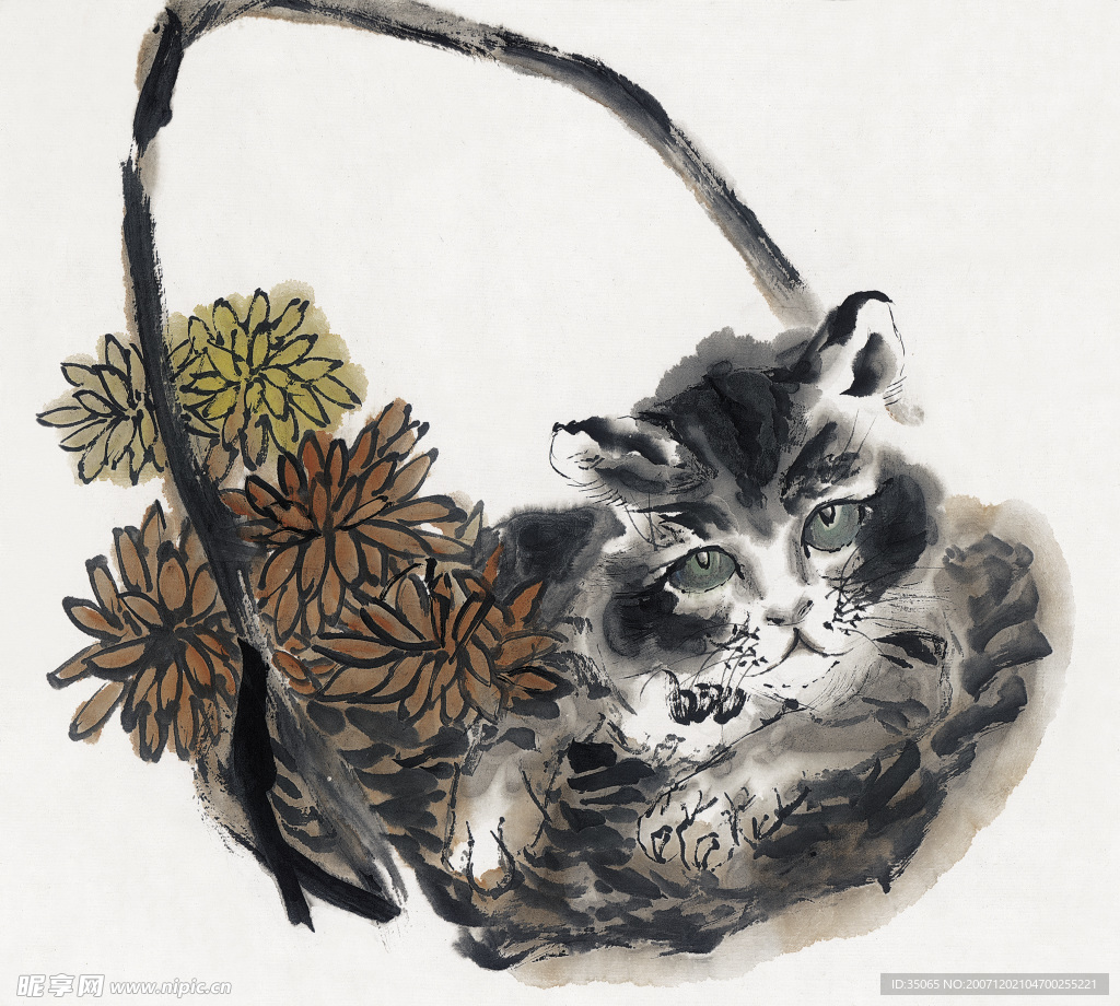 花和猫