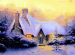 圣诞 雪景 绘画