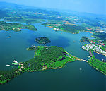 天目湖鸟瞰图