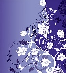 蓝色时尚花纹