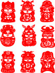 福禄寿剪纸娃