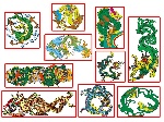 传统矢量龙纹图案71-80