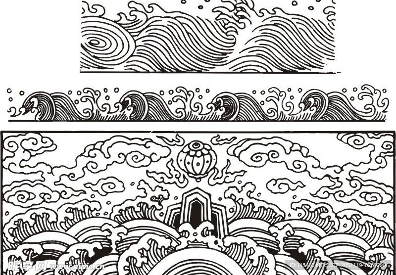 精美海水矢量图
