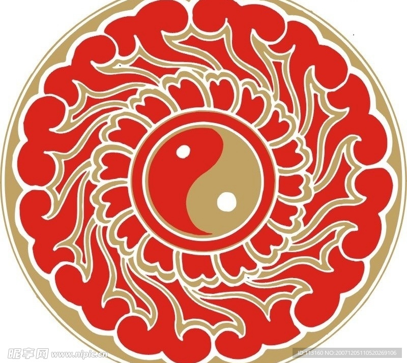 八卦底纹边框