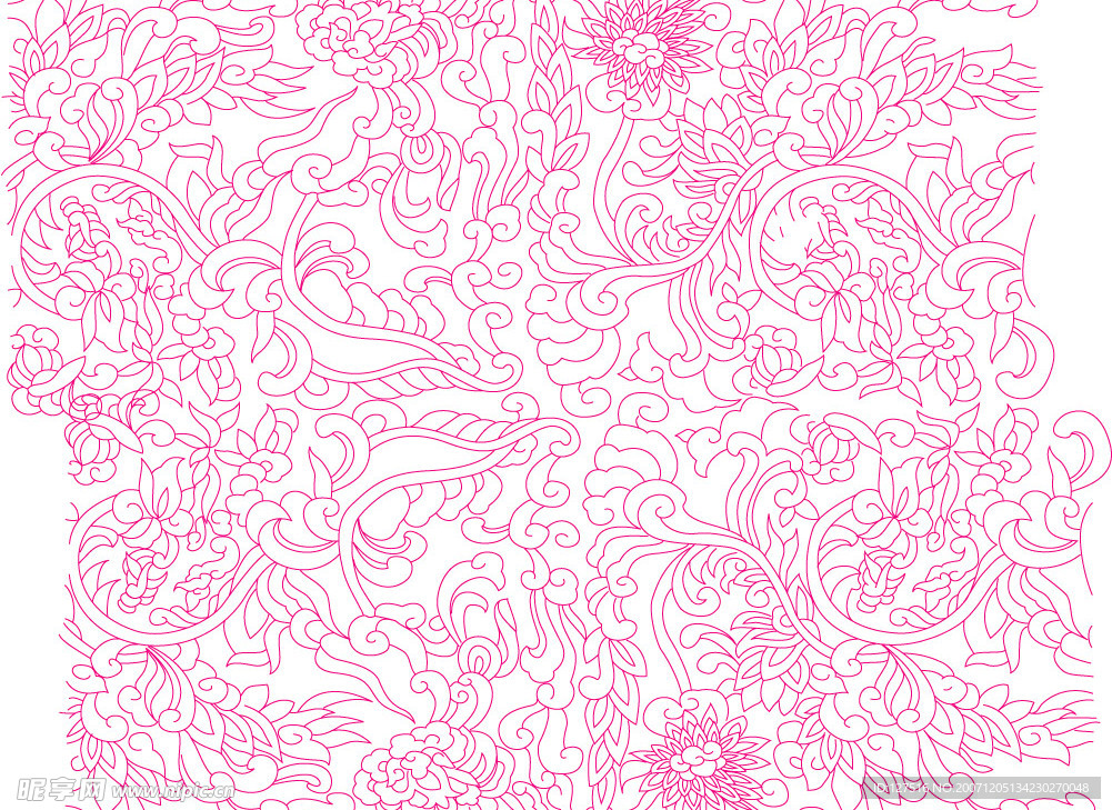 大型精美适用花纹