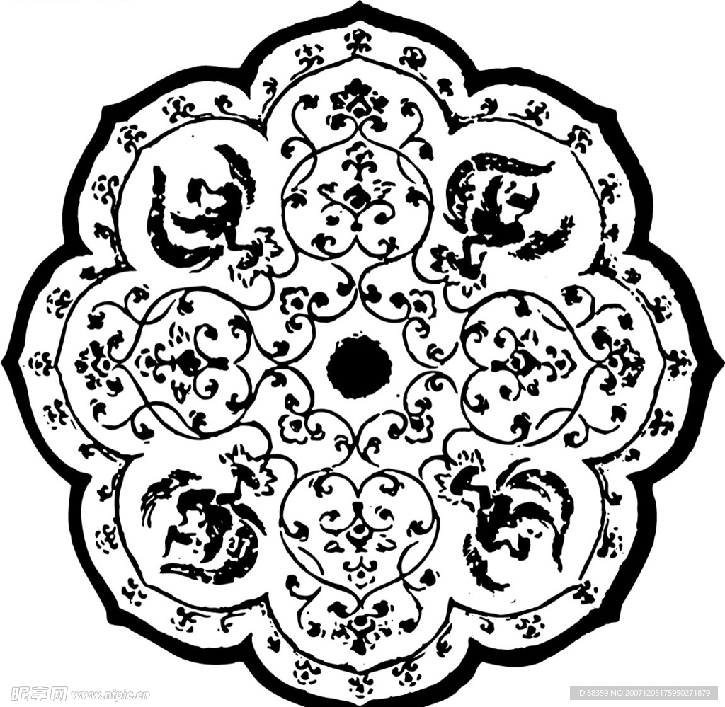 矢量古代图案