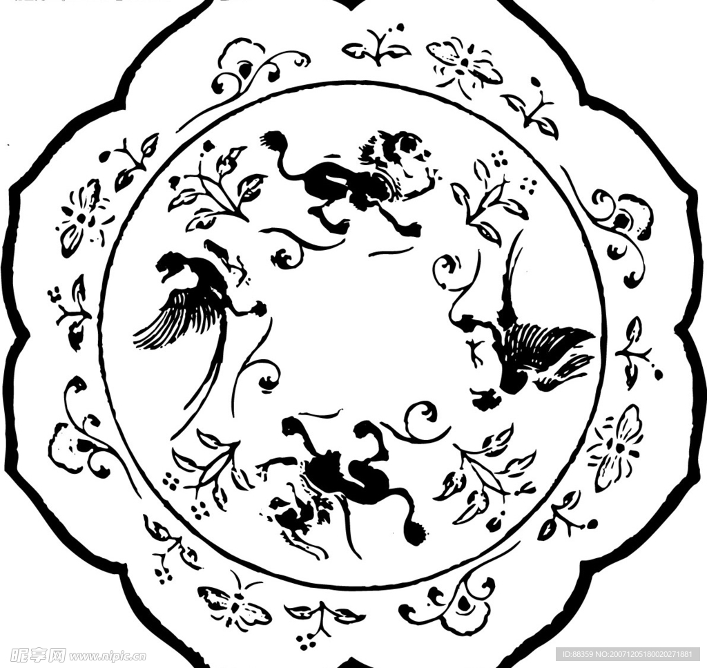 矢量古代图案
