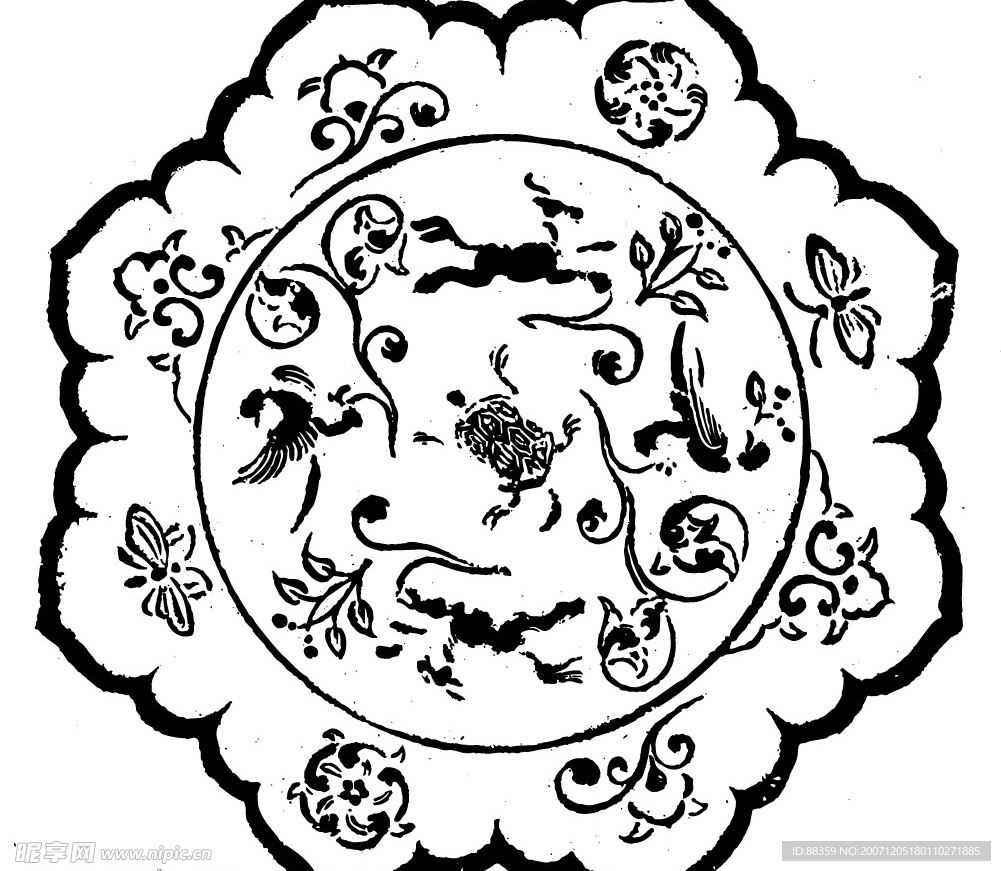 矢量古代图案