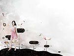 ps经典分层背影/底纹/美女模版004