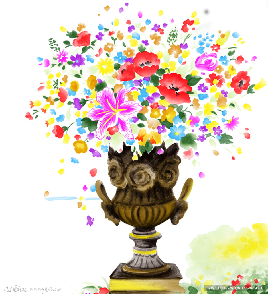 韩国精美花纹背景源码