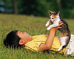 儿童与猫
