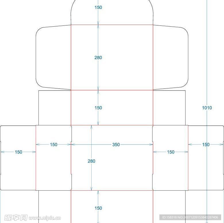 包装展开矢量图138个多种尺寸规格