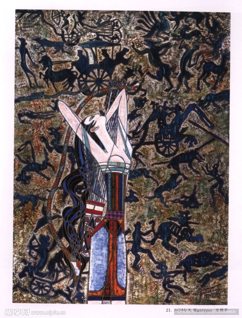 民族 版画 艺术 月饼素材