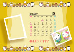 十月  Kitty猫 2008年台历