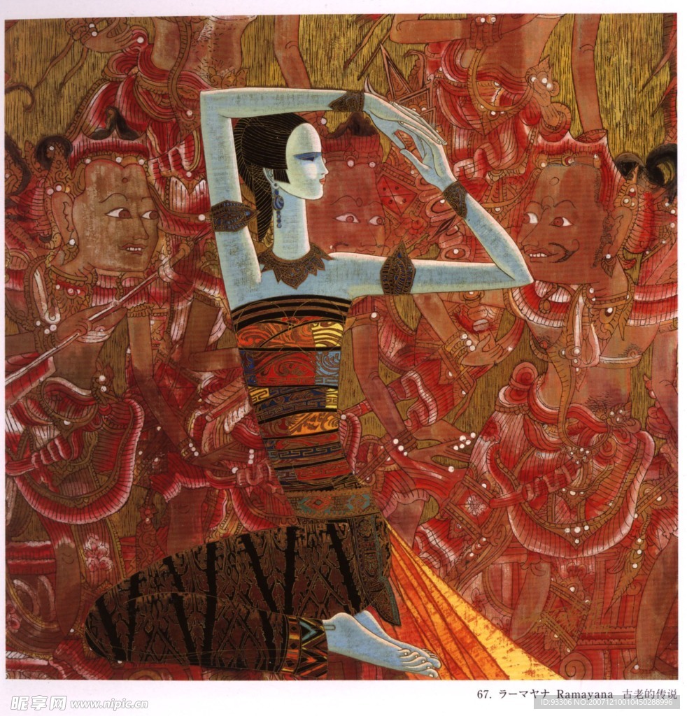 民族 版画 艺术 月饼素材