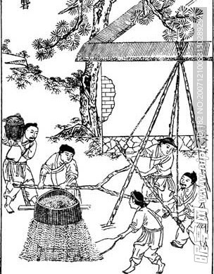矢量古代劳作场景