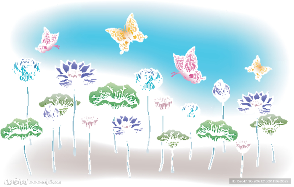 梦幻花纹