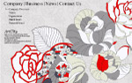手绘线描效果玫瑰花psd分层素材1