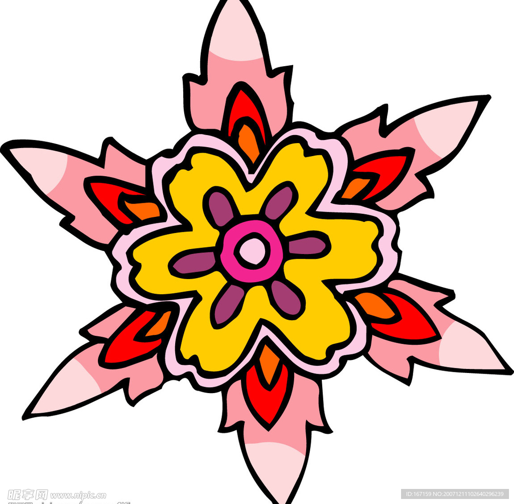 彩色花纹图案(140)