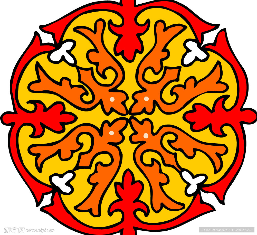 彩色花纹图案(144)