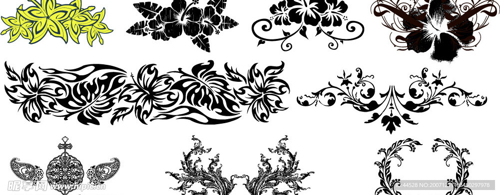 实用花边花纹矢量
