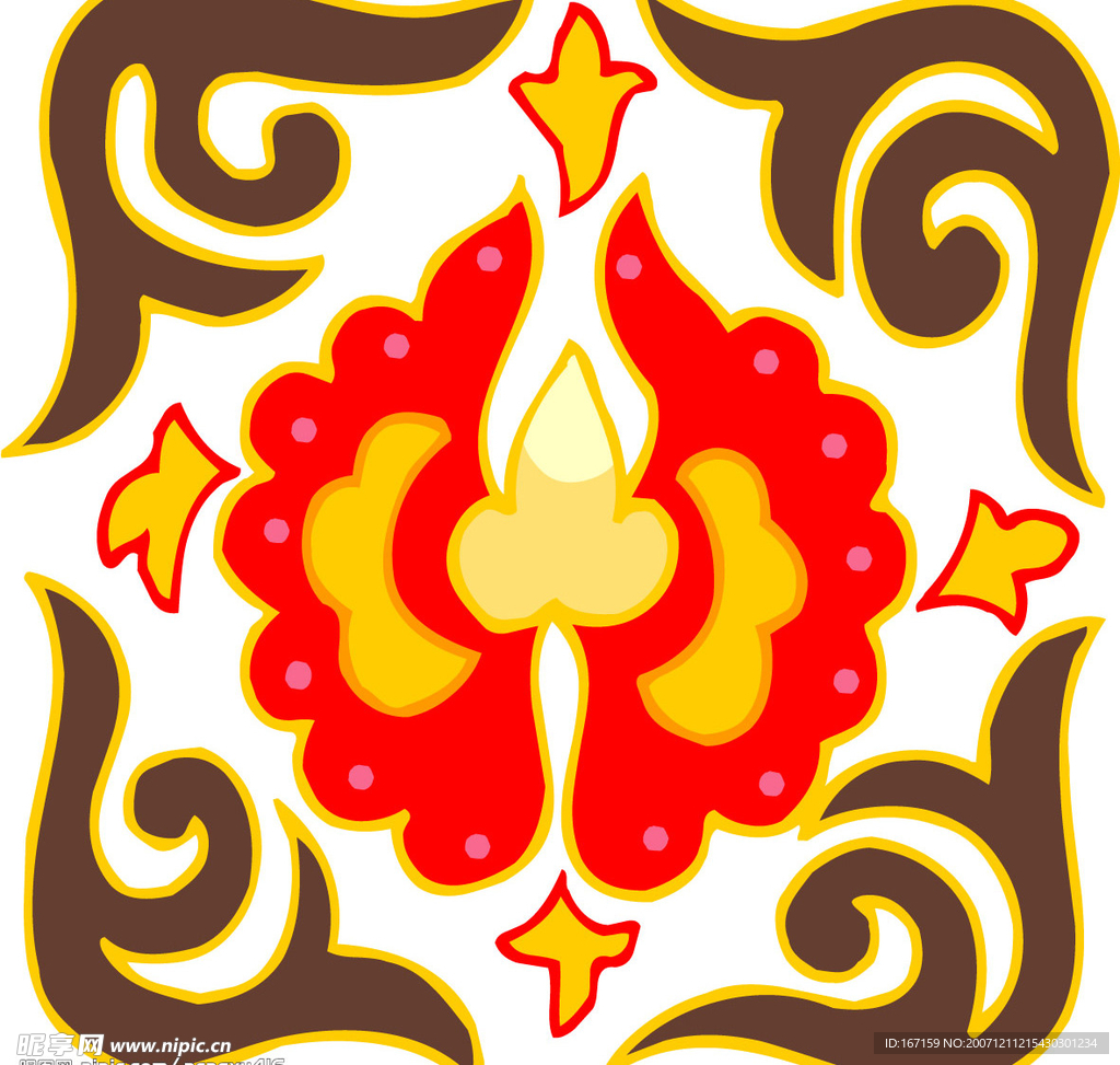 彩色花纹图案(366)