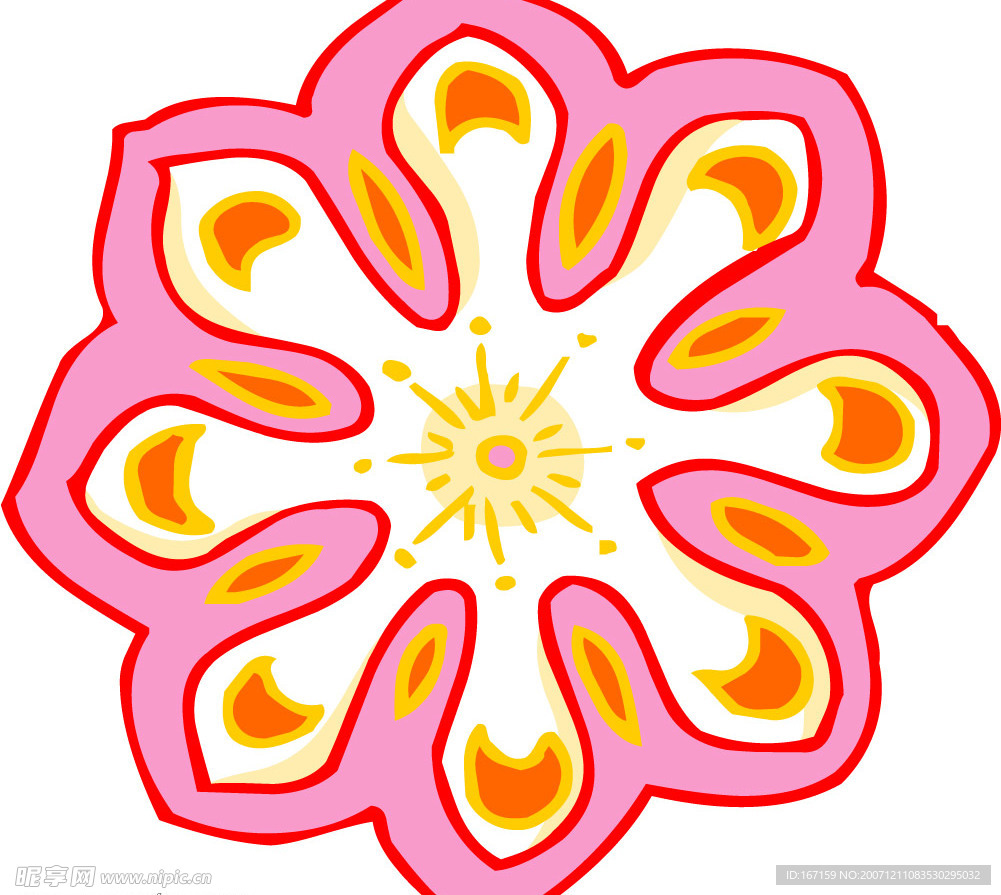 彩色花纹图案(028)