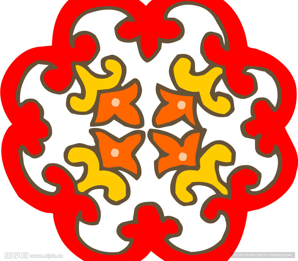 彩色花纹图案(032)