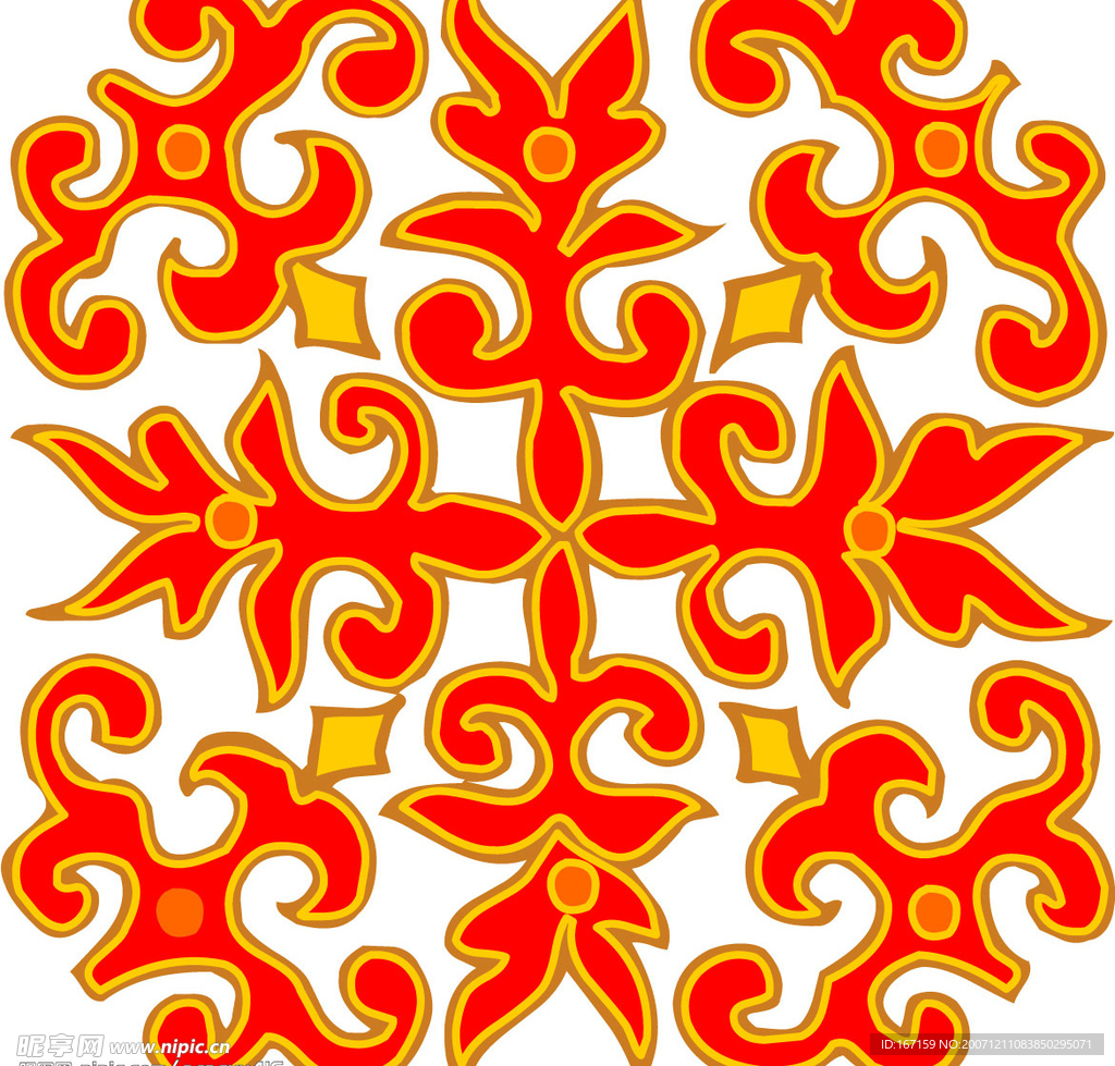 彩色花纹图案(039)