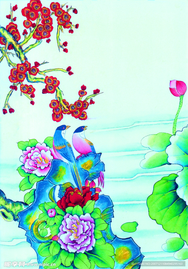 高清晰国画花鸟
