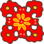 彩色花纹图案(073)