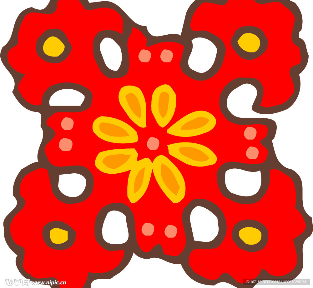 彩色花纹图案(073)
