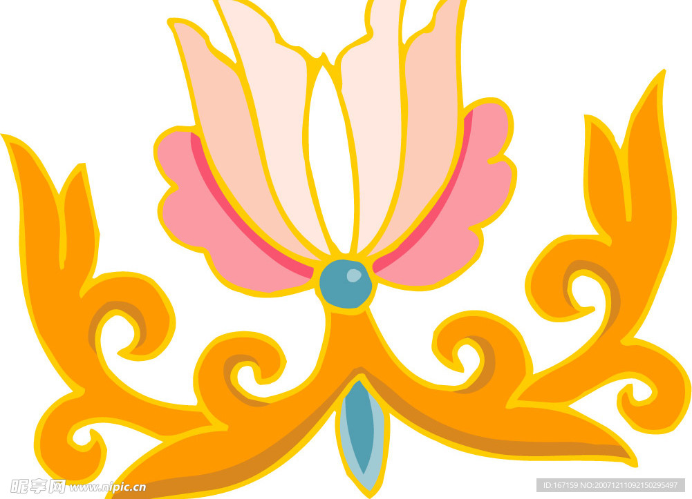 彩色花纹图案(084)
