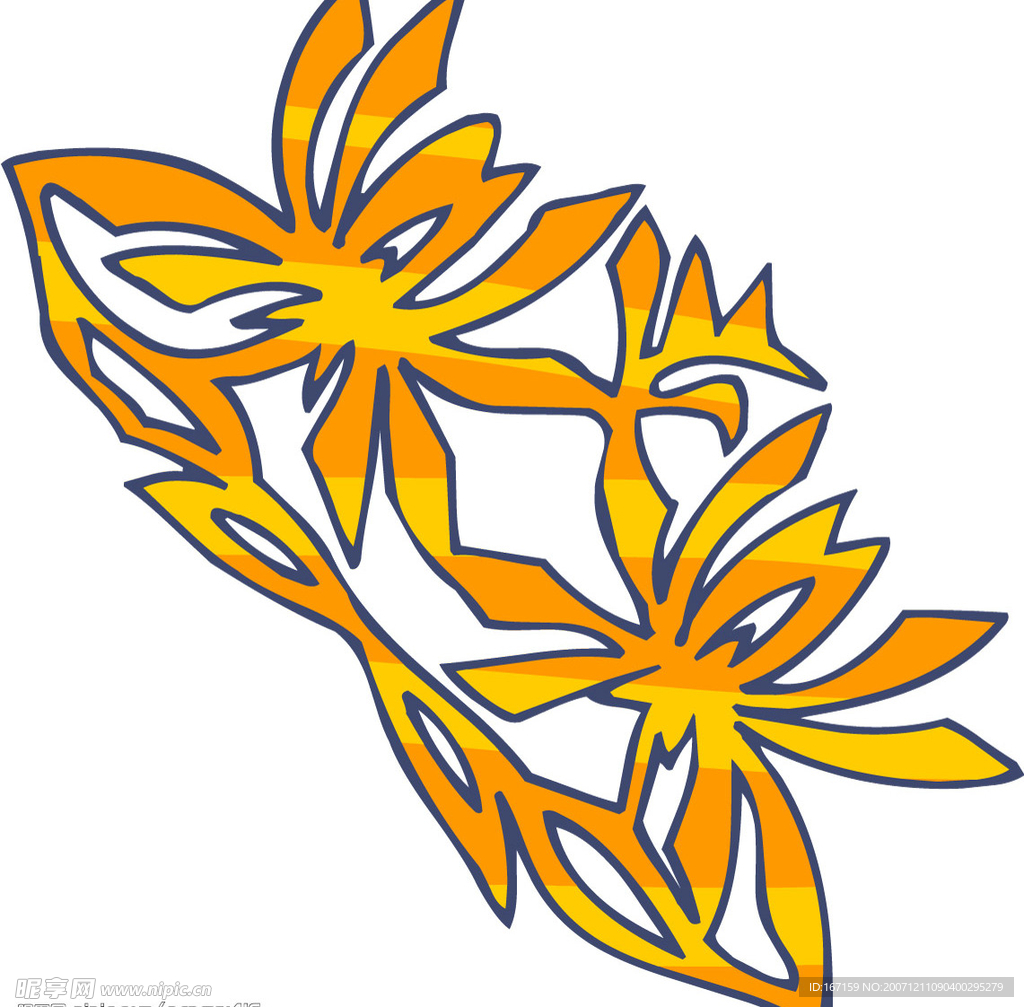 彩色花纹图案(072)