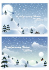圣诞节日常用意境很强雪景雪人雪花系列