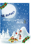 圣诞节日庆祝雪景雪人雪花各元素系列