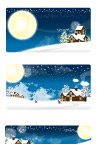 非常意境圣诞节日雪景夜景系列