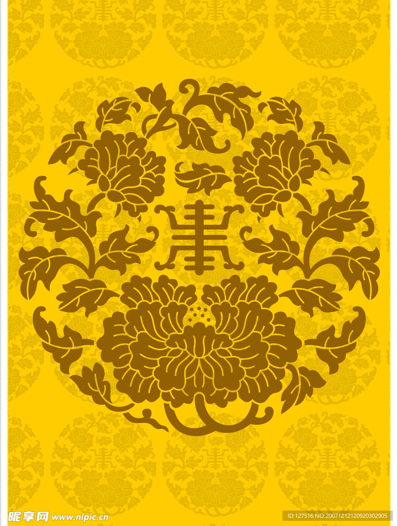 大型精美传统味花纹花边图案