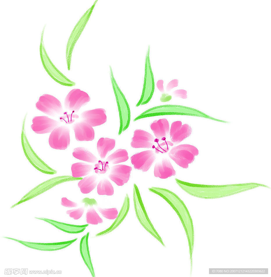 水墨花