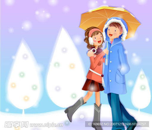 矢量恋爱男女