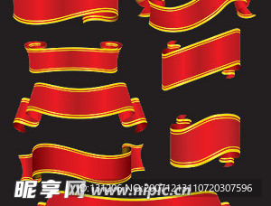 飘带系列元素矢量素材