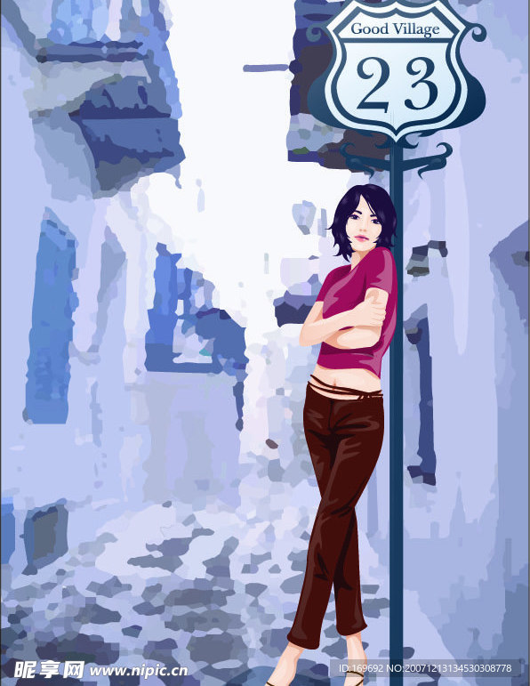 矢量时尚美女
