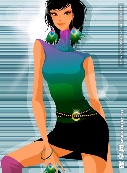 矢量时尚美女