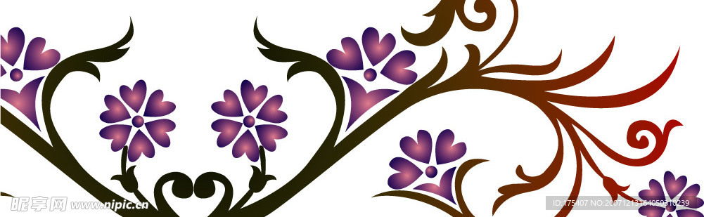 精美时尚花纹花边矢量