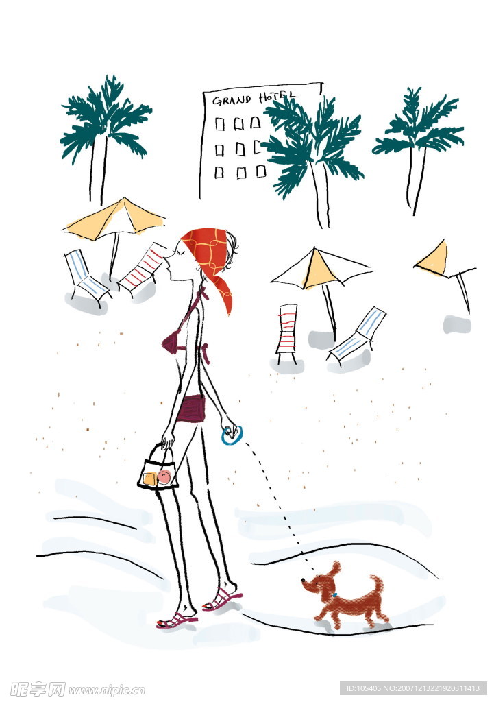流行时尚插画
