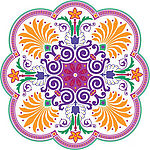 矢量花纹花边